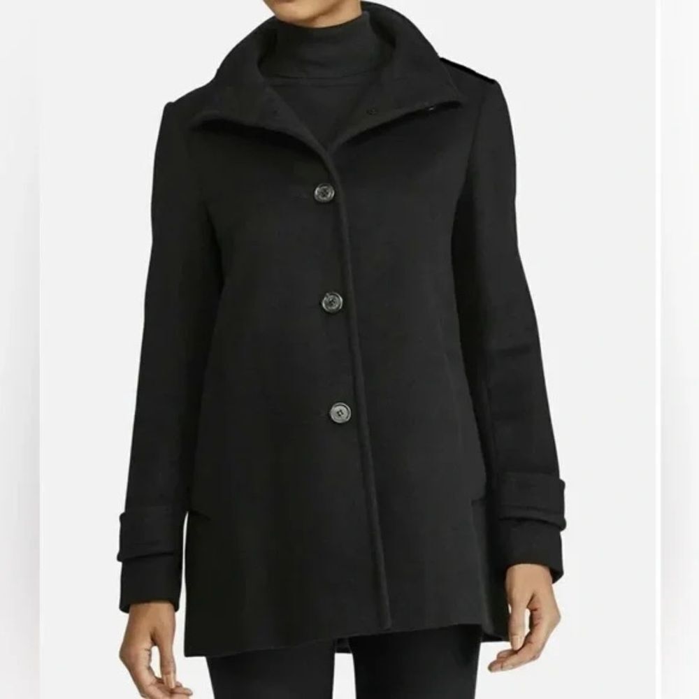 Lauren Ralph Lauren Black Label Women's Hooded A-Line Wool Walker Coat Sz XXL